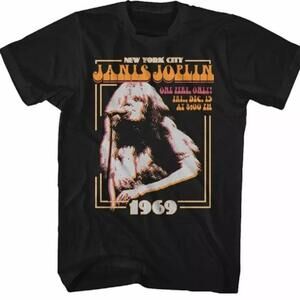 Janis Joplin  York Shirt Rock Music Graphic Tee Retro Style Unisex Shirt